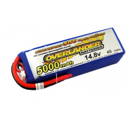 Lipo Batteries 5000mAh 4S 14.8v 45C Overlander